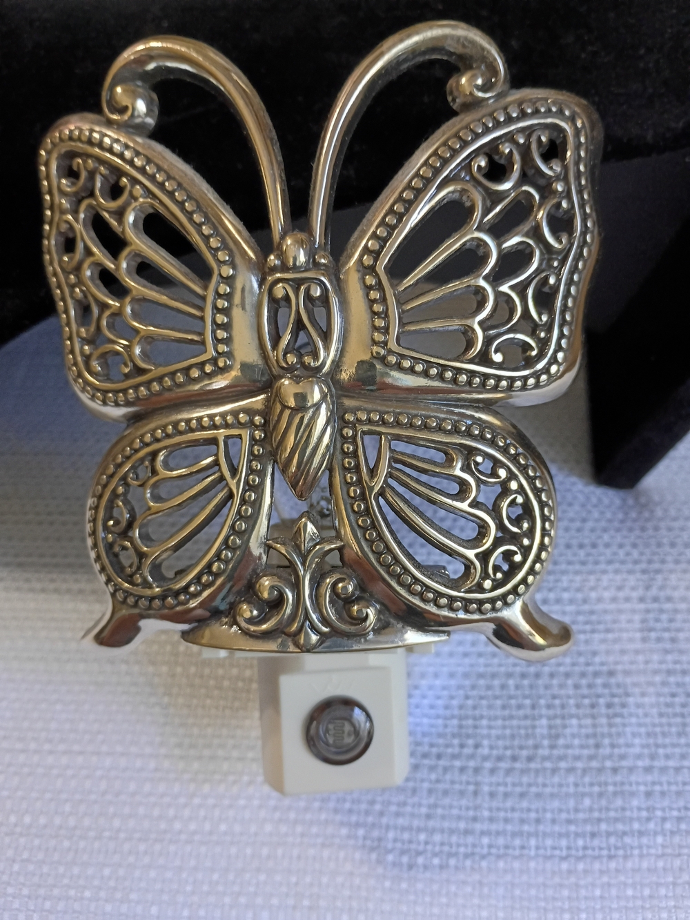 Brighton Silver Butterfly Night Light Accent